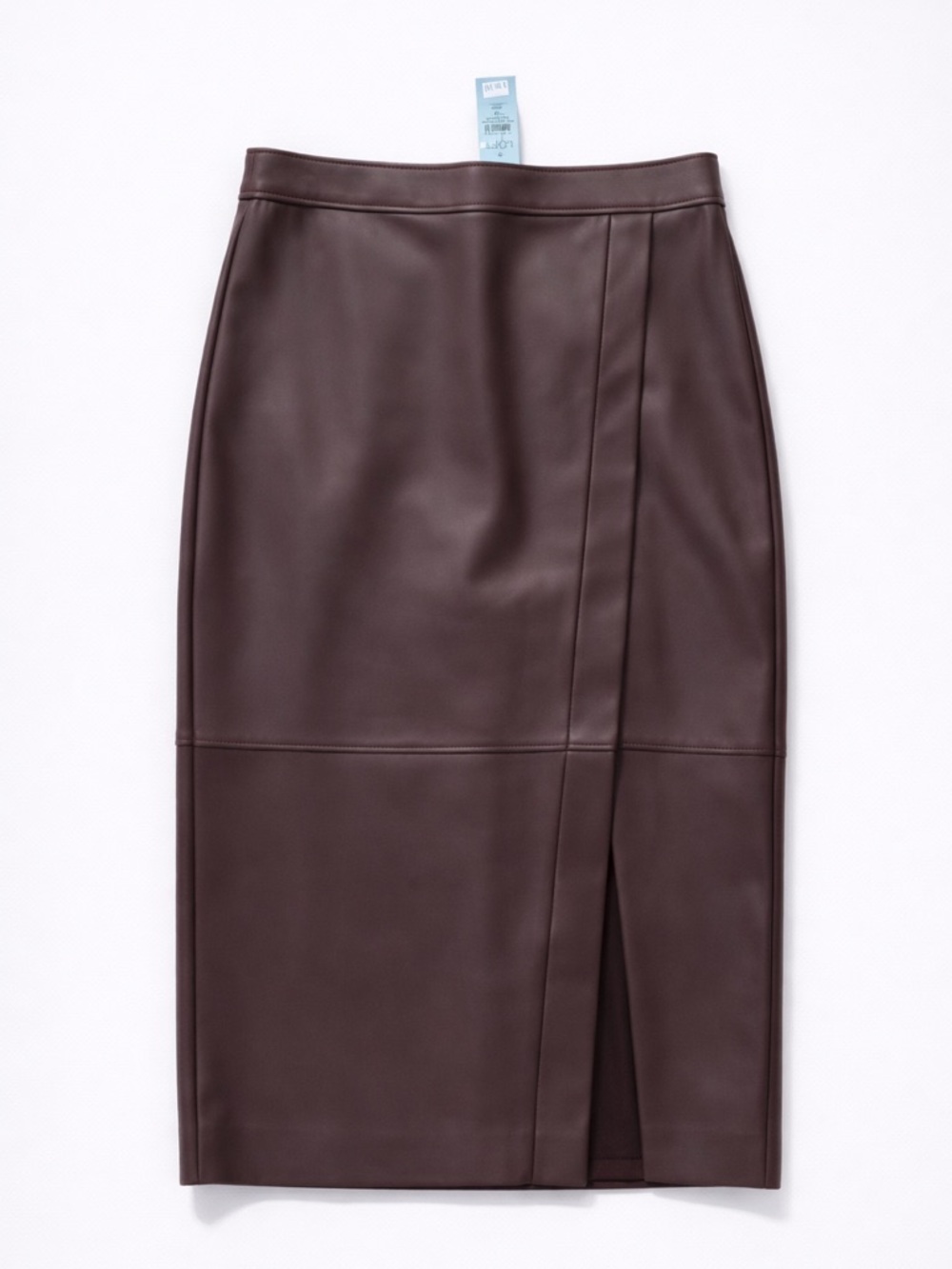 LOFT Petite Faux Leather Midi Wrap Skirt | Size 14 | NWT